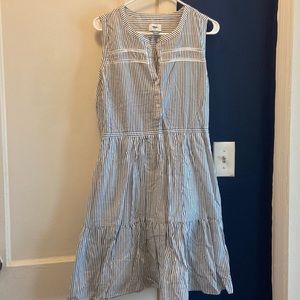 Old Navy white w/ grey stripes